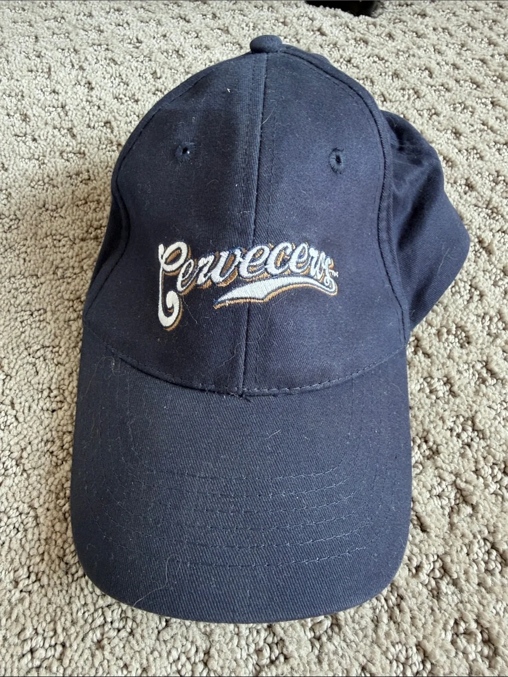 Cerveceros Embroidered Logo Navy Baseball Cap